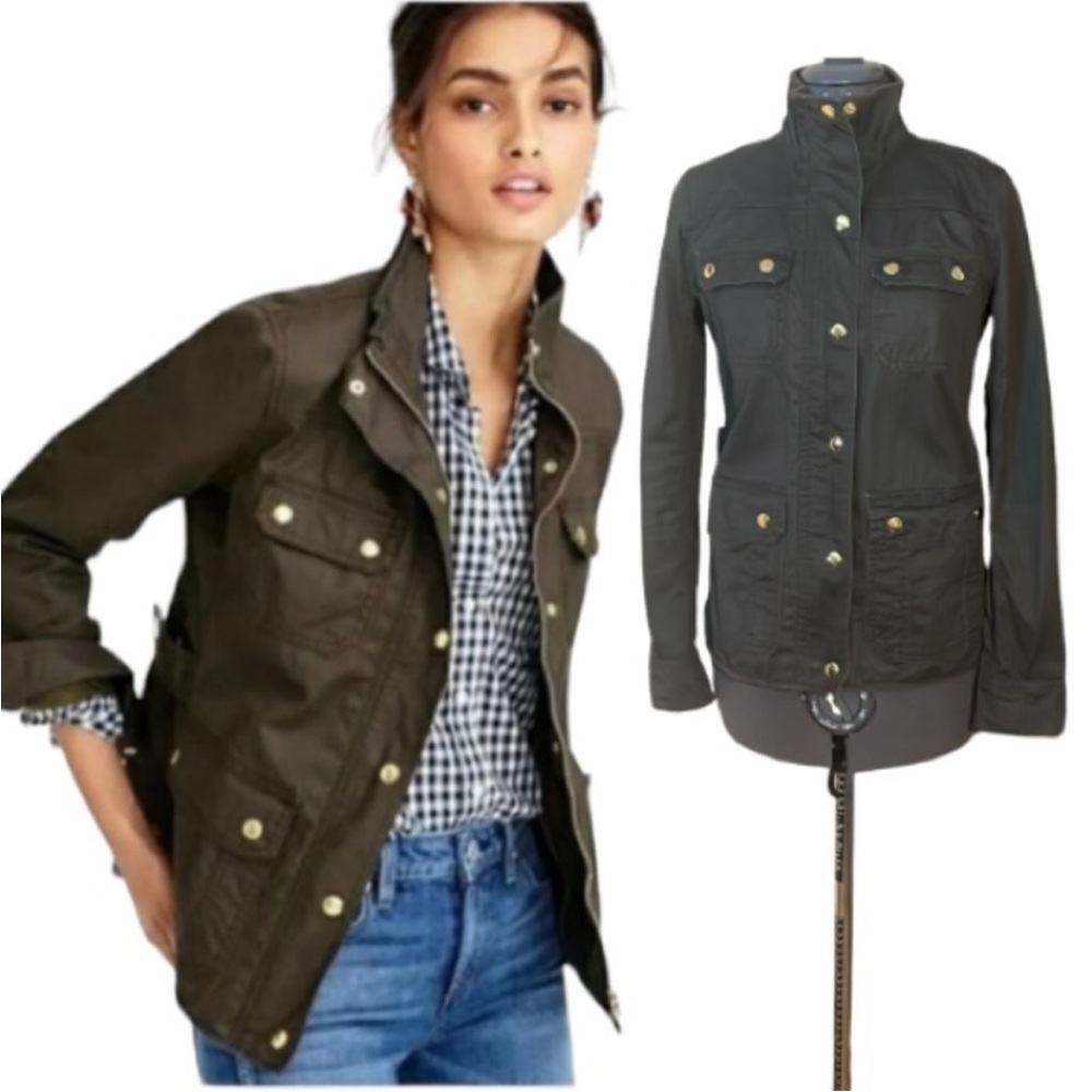 J. Crew Olive Green Boyfriend Relaxed Fit Field Jacket Size XS